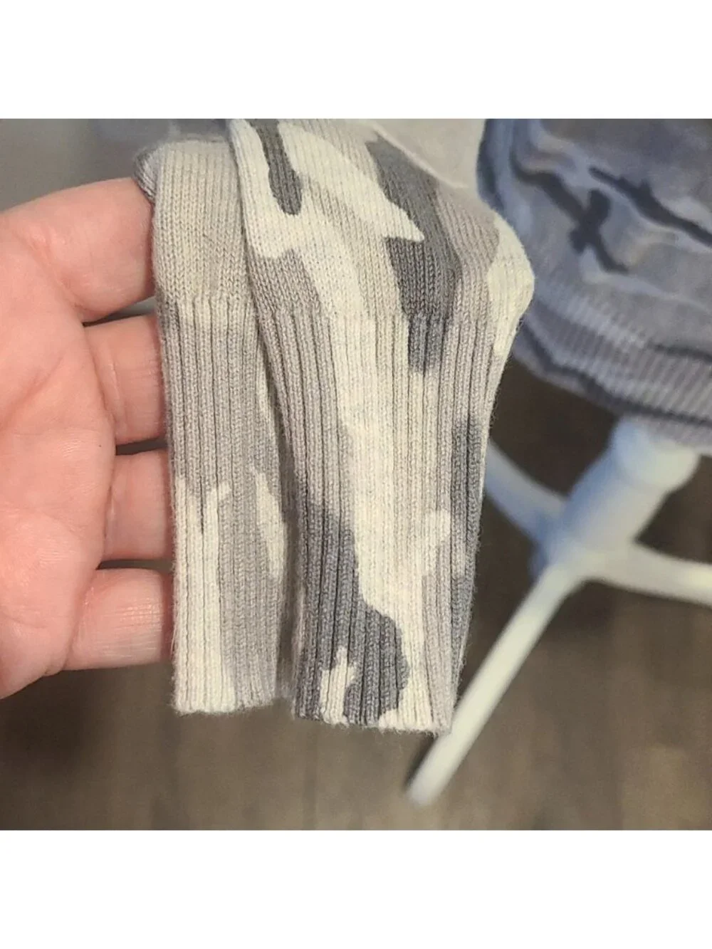 Calvin Klein Jeans grey camo lightweight knit sweater